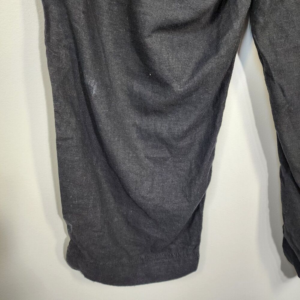 Sonoma Life Style Womens Capri Pants Size 12 Linen Rayon Blend Drawstring Black - Picture 6 of 10